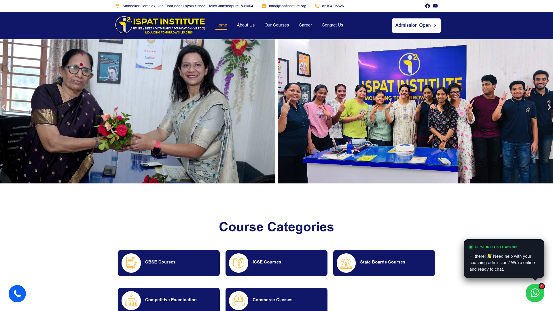 Ispat Institute website screenshot